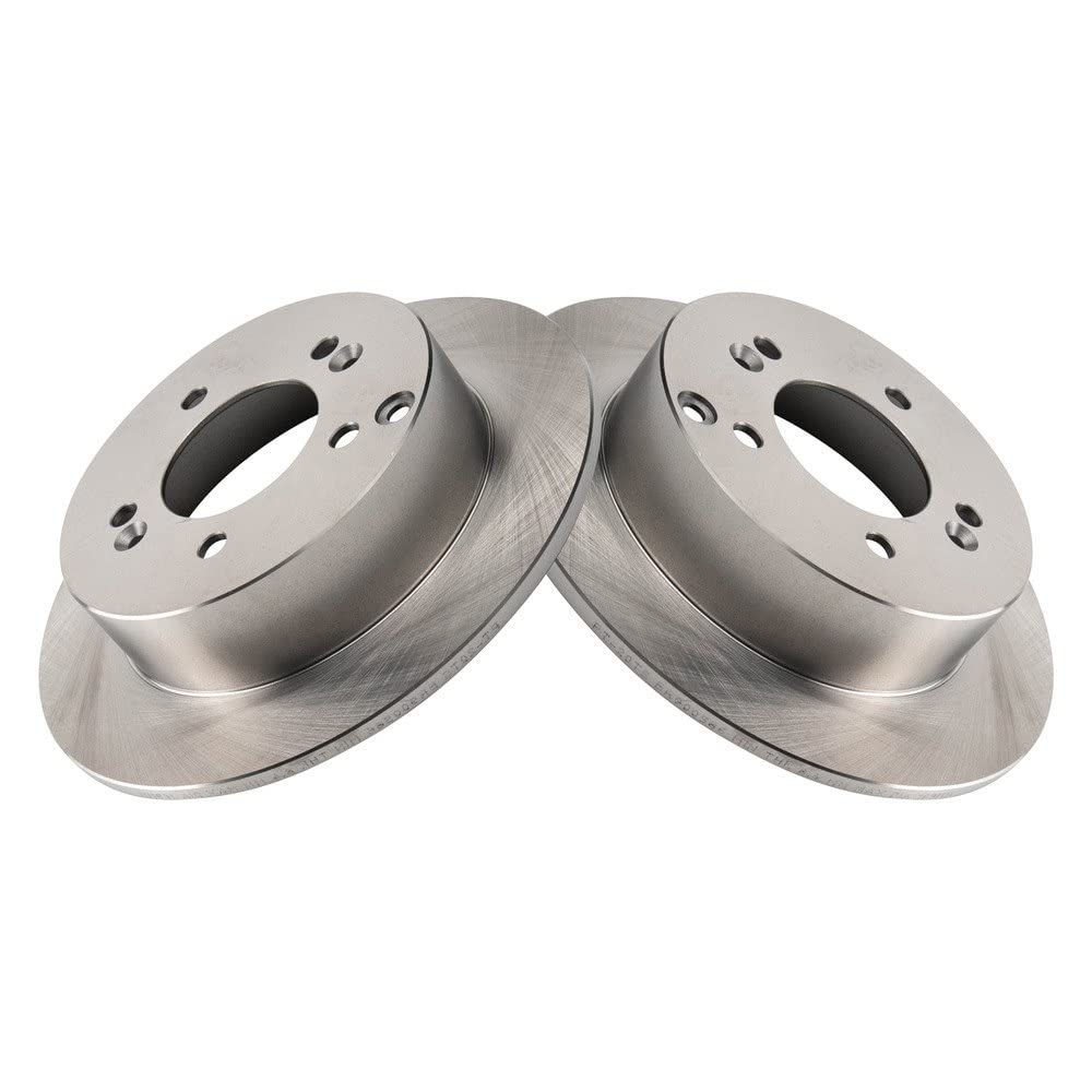 Trq Rear Brake Rotors Set Solid Compatible With 2007-2010 Kia Rondo