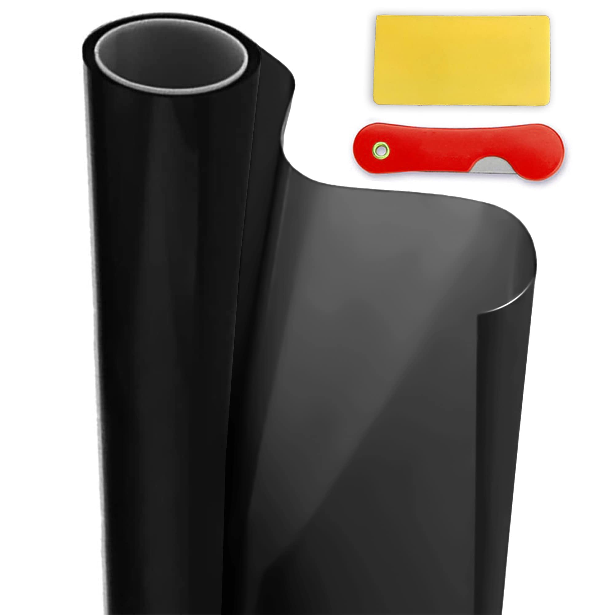 Car Window Tint Film For Auto Sun Shade Roll 15% Vlt Black Universal Fit Width 20'' X Length 20 Ft Roll | Automotive Baby Protection Passenger Privacy Sunlight Heat Uv Block And Scratch Resistant