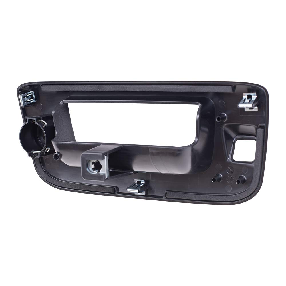 Brock Replacement Tailgate Handle Trim Bezel Textured W/Keyhole & Rear-View Camera Hole Compatible With Silverado Sierra Pickup