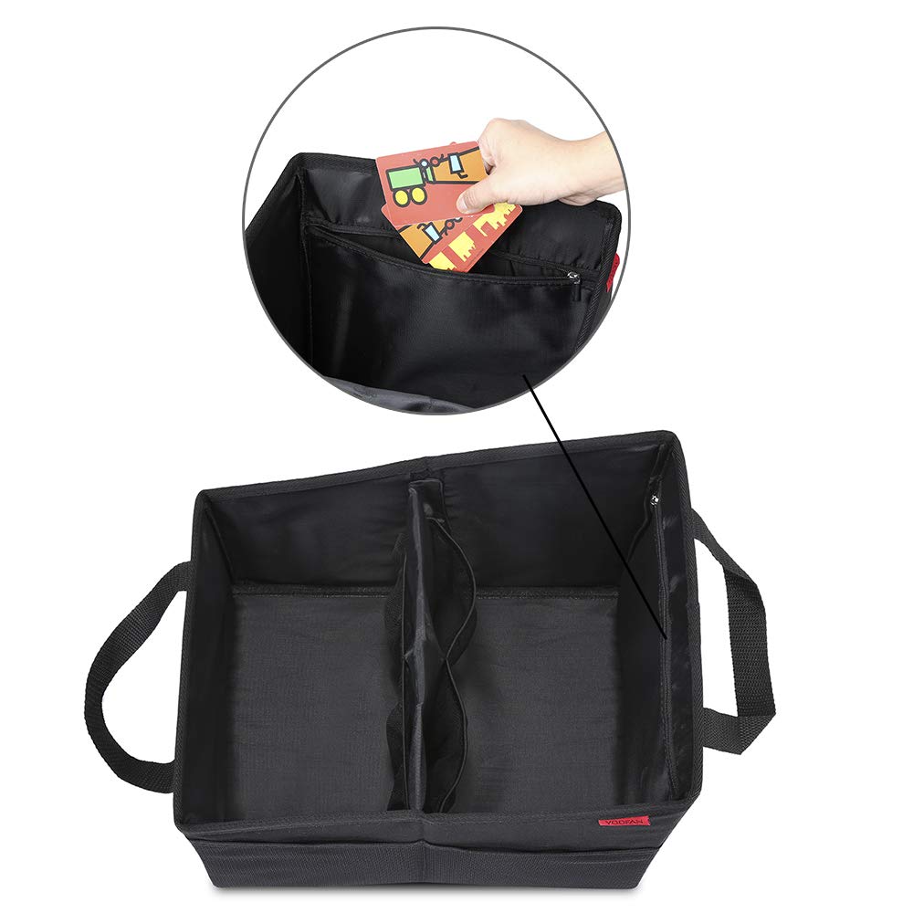 YOOFAN Car Seat Organizer - Passenger Seat Organizer, Collapsible Small Car Seat Storage Organizer for Console Front/Back, Autom