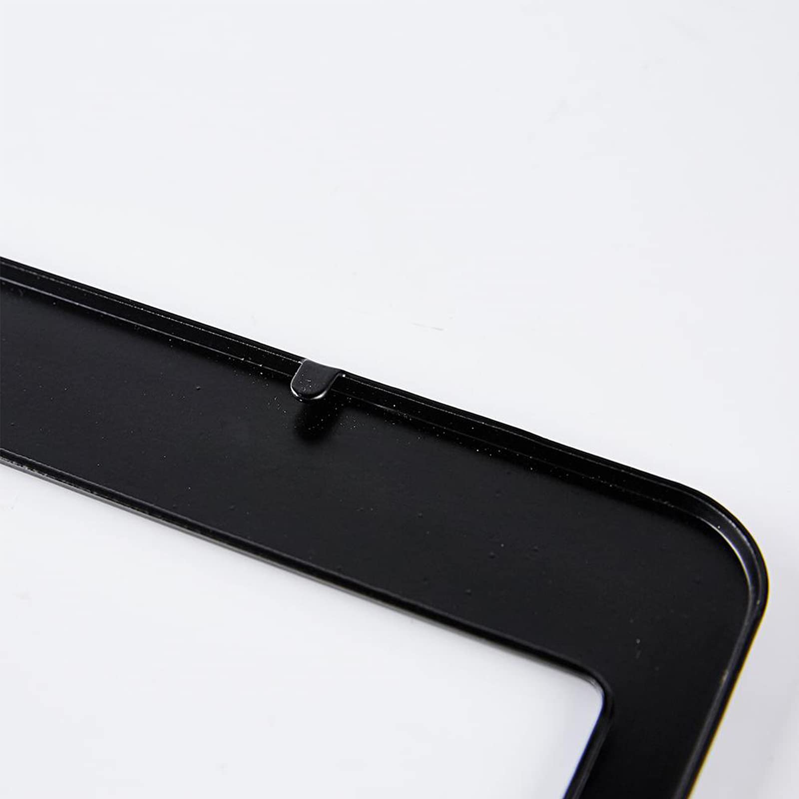 FoDuoDuo Aluminum License Plate Frame - 12"x6", Black, Model frame-118, Durable Cover with 2 Holes
