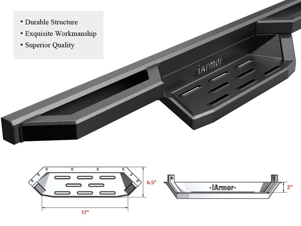 Aps Stainless Steel Pocket Steps Running Boards Side Bars Compatible With Jeep Wrangler 1987-2006