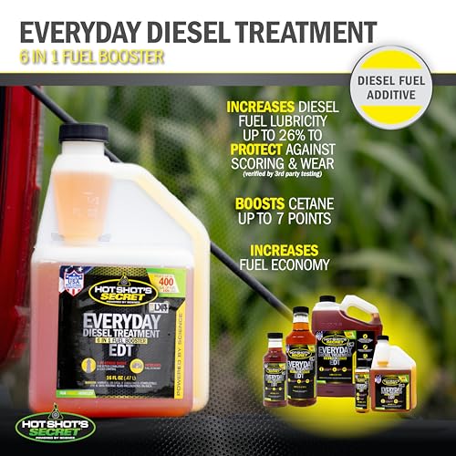 Hot Shot's Secret Everyday Diesel Treatment - 16 Fl. Oz. Liquid Squeeze Bottle, Amber - Model HSSEDT16ZS