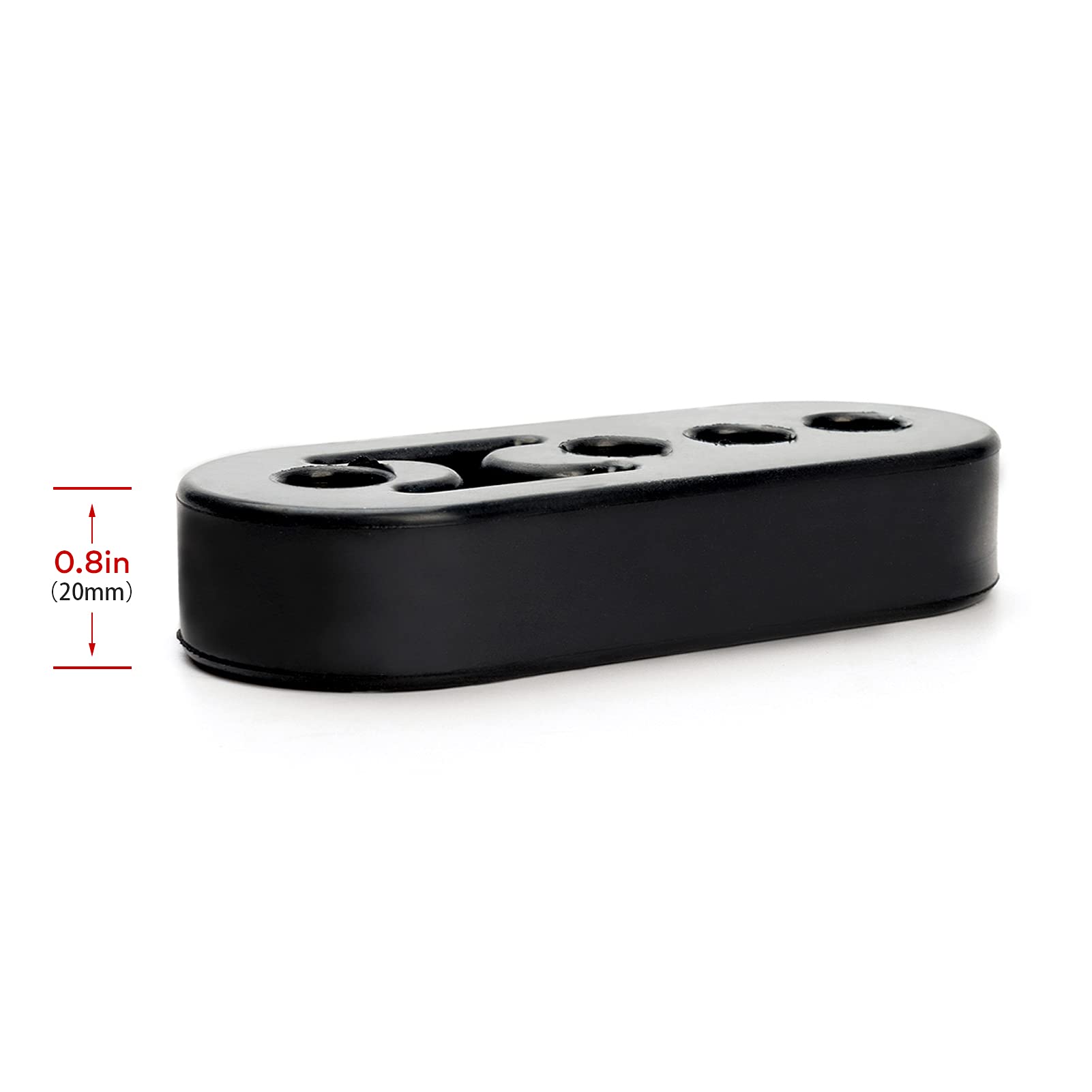 NORSMIC Exhaust Hanger Rubber Muffler Hanger Universal-(2PCS), Hole Diameter 12mm (0.47inch) Universal, Muffler Bracket Mount, H