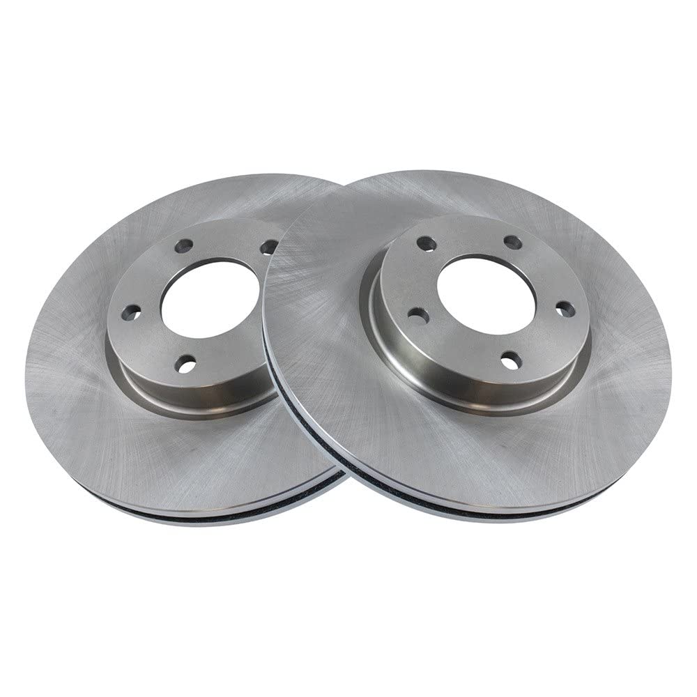 Trq Front Brake Rotors Set Vented Compatible With 2004-2013 Mazda 3 2006-2015 5