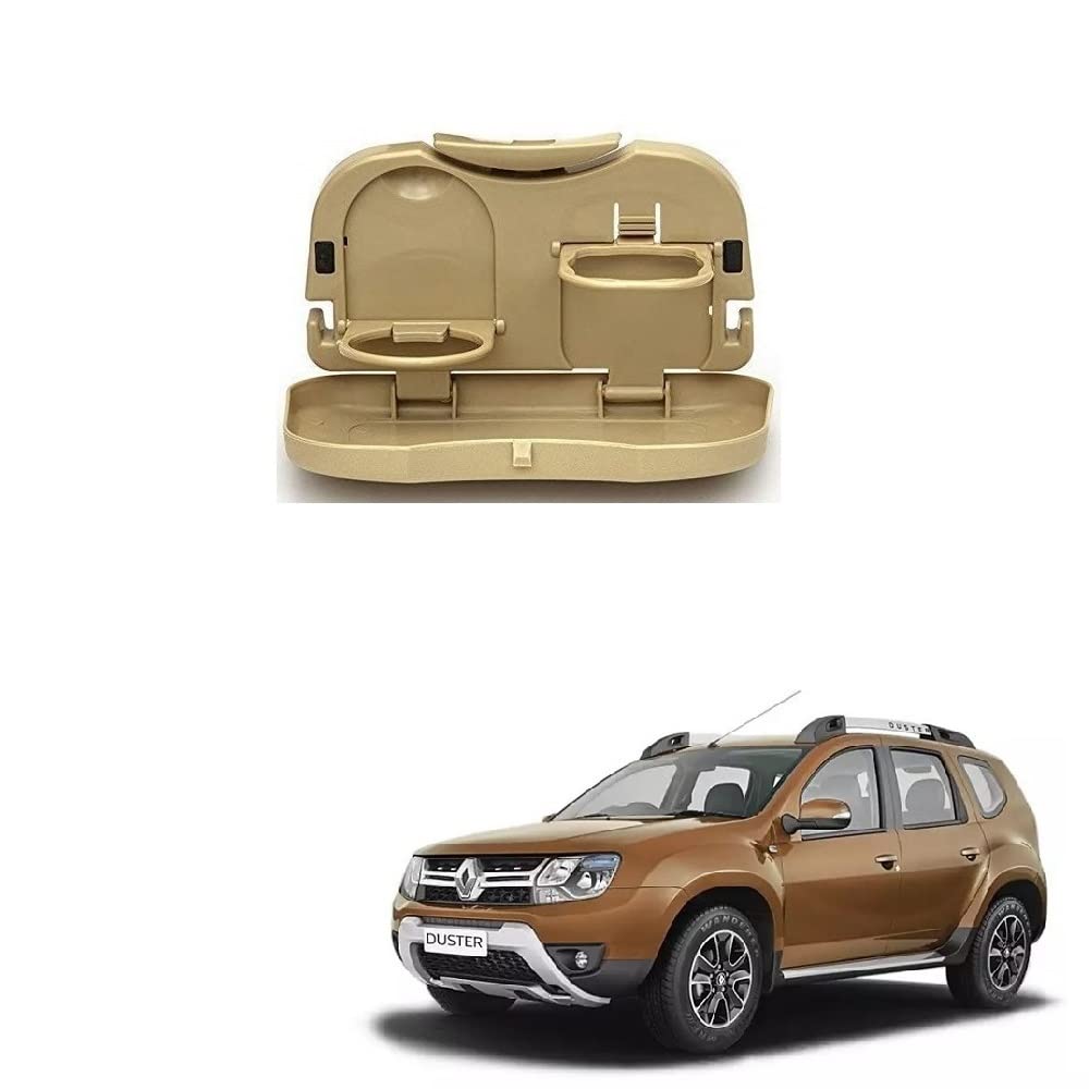 Stylish Foldable Compact Car Back Seat Tray for Food/Drinks/Cup/Bottle Holder Universal Pack of 1 Suitable for Renault Duster Ty