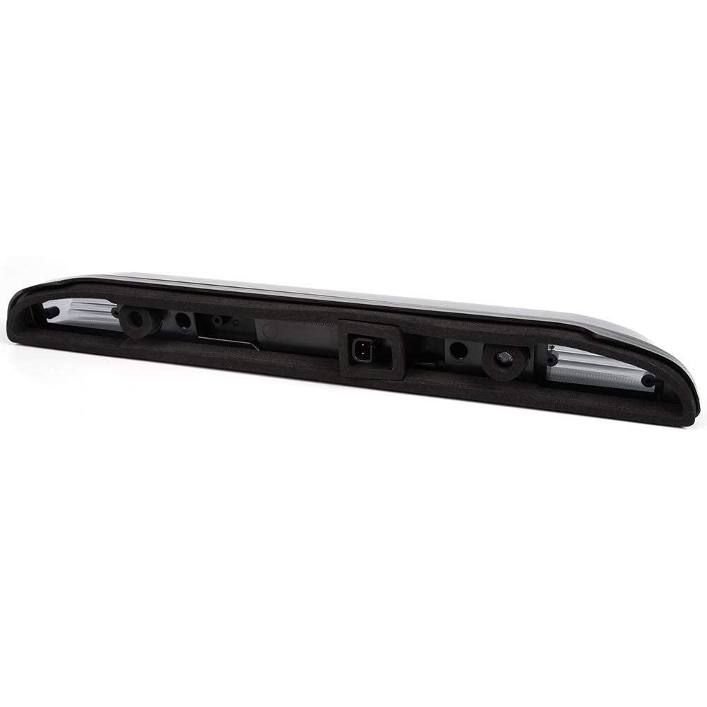 Cheda Third 3D Brake Lights, Compatible With 2001-2004 Nissan Frontier Pickup, Smoky Lens Black Housing Led Bar Tail Cargo Lamp