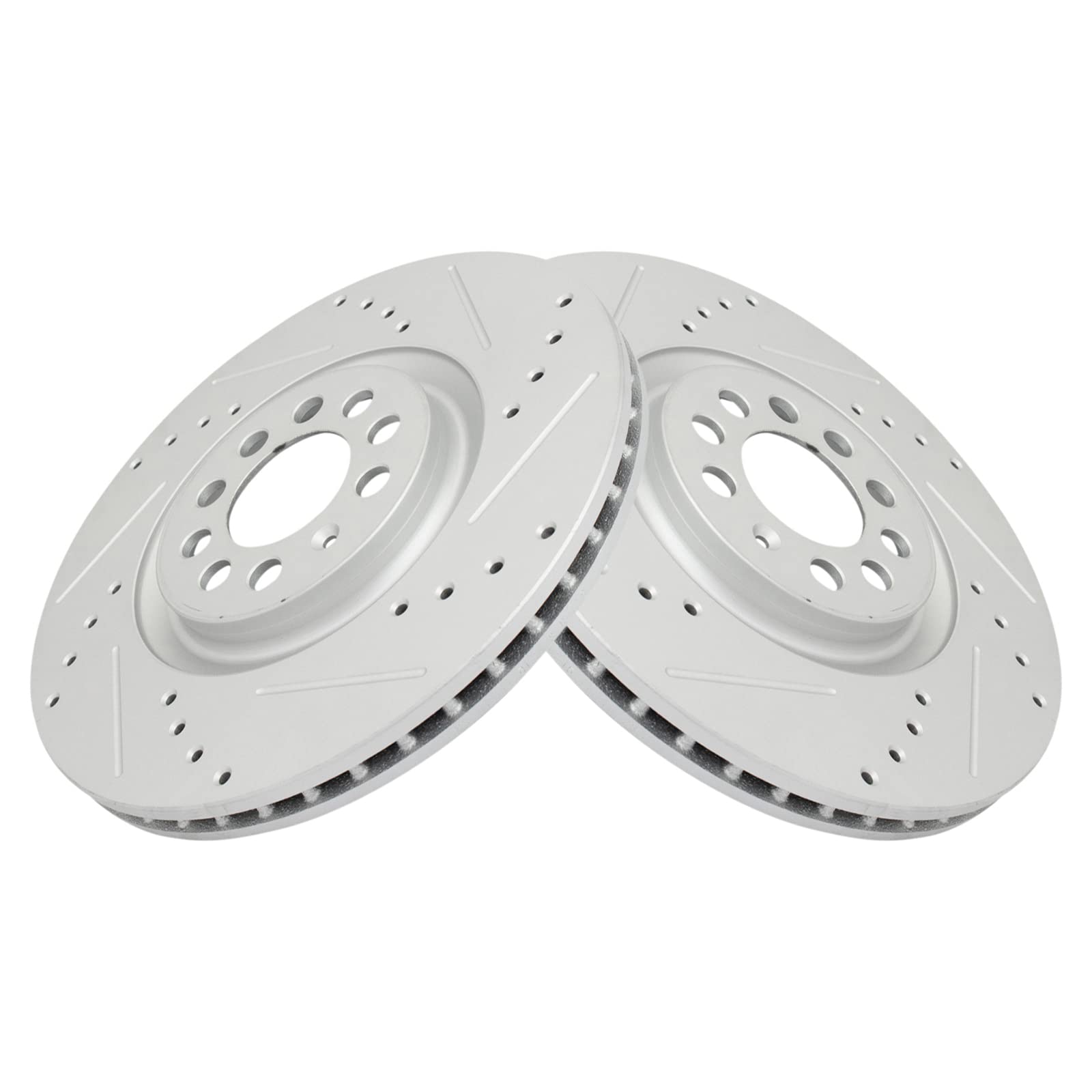 Trq Front Performance Brake Rotors Set Premium G-Coated Compatible With 2000-2006 Audi Tt Tt Quattro 2000-2003 Volkswagen Golf 2