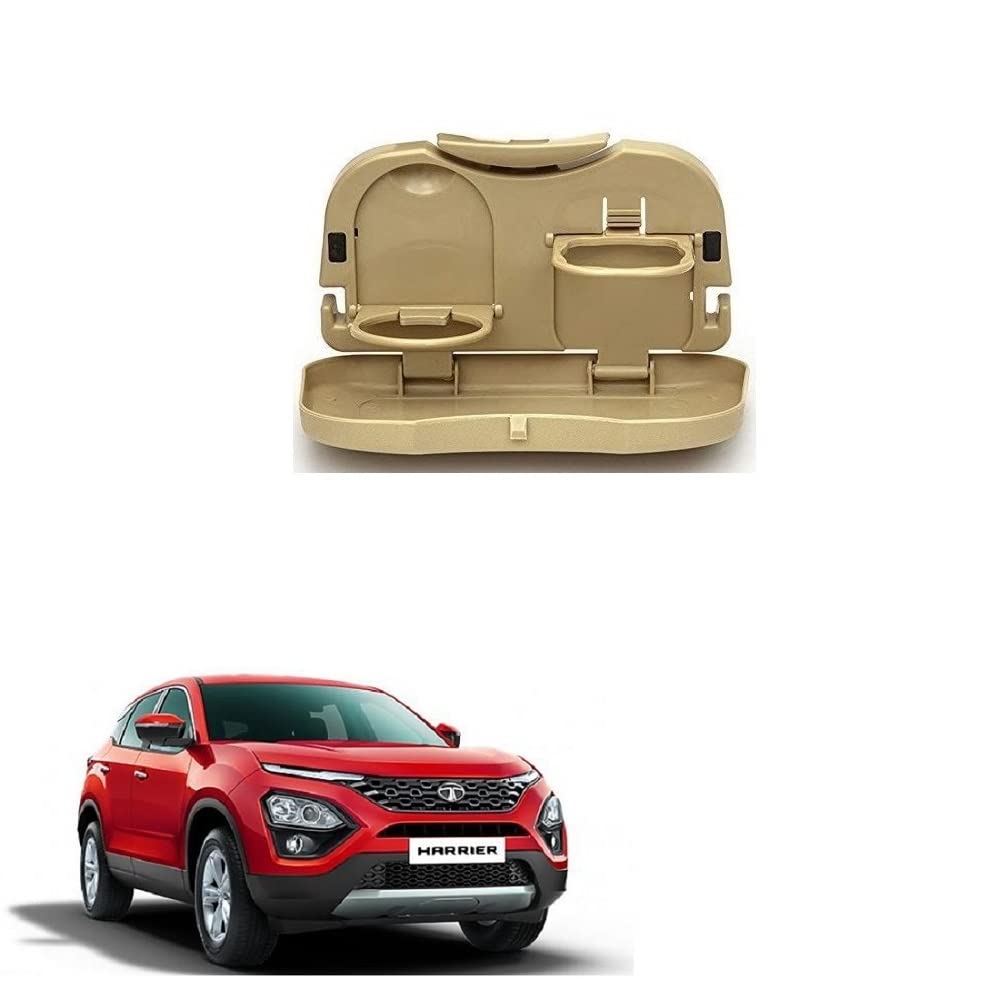 Stylish Foldable Compact Car Back Seat Tray for Food/Drinks/Cup/Bottle Holder Universal Pack of 1 Suitable for Tata Harrier