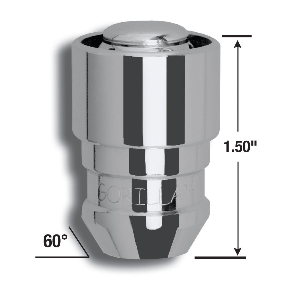Gorilla Automotive 61631 Acorn Gorilla Guard Locks (12Mm X 1.50 Thread Size) - Pack Of 4
