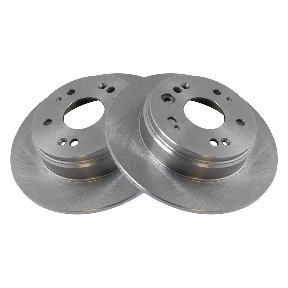 Trq Rear Brake Rotors Set Solid Compatible With 2002-2004 Honda Cr-V
