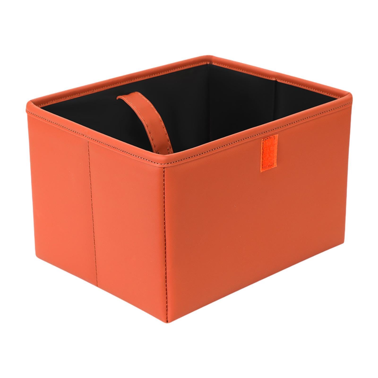 Enakshi Foldable Back Seat Car Trash Bin Portable Tear Resistant with Hanging Straps Orange | Parts & Accessories | Car & Truck 