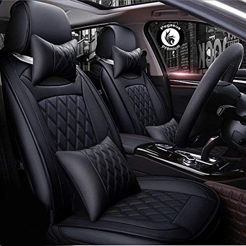 PegasusPremium PU Leather Car Seat Cover for Hyundai Creta (Black)