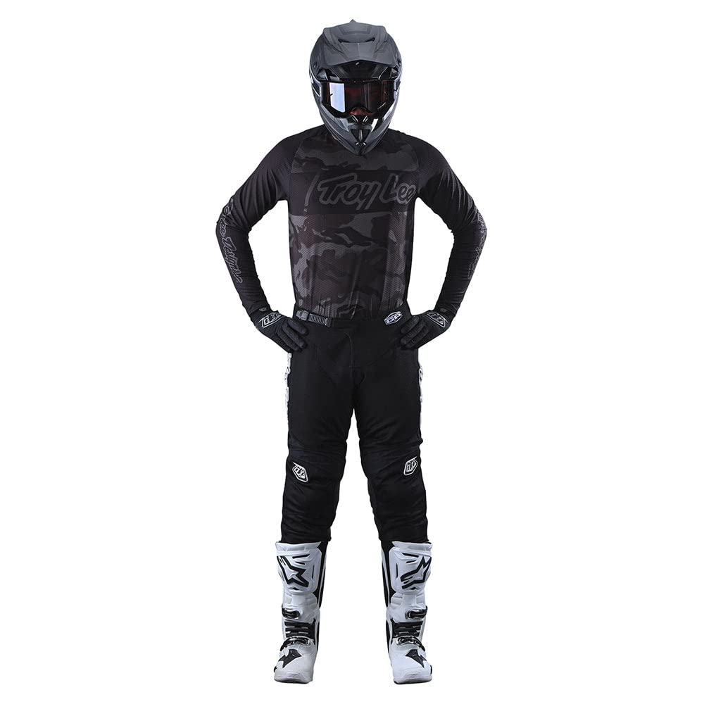 Troy Lee Designs Offroad Motocross Dirt Bike ATV Motorcycle Powersports Racing Jersey Shirt for Men, SE Pro Air (Black, 2X)