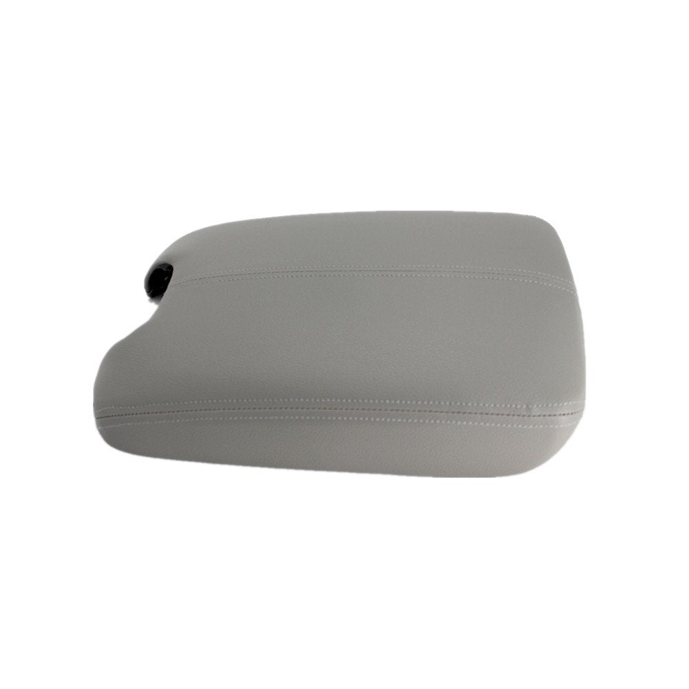 Ezzy Auto Gray Leather Suture Console Armrest Lid Cover For 2008 2009 2010 2011 2012 Honda Accord Center Console Cover Lid