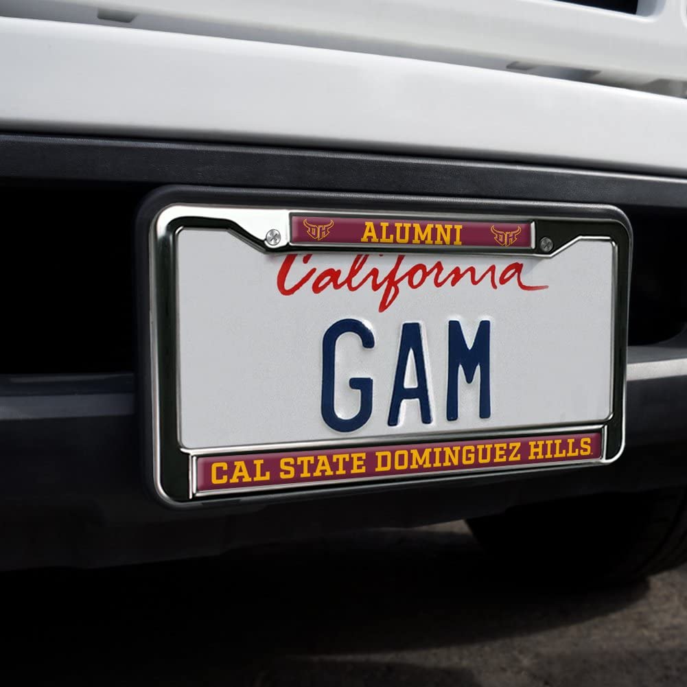 Cal State Dominguez Hills Alumni Logo Full Size Standard License Plate Metal Frame