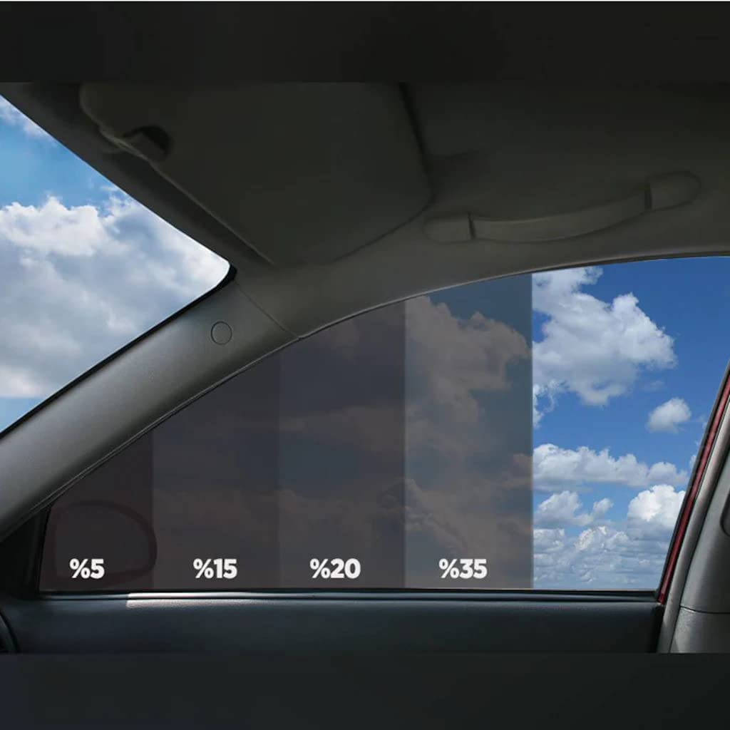Car Window Tint Film For Auto Sun Shade Roll 15% Vlt Black Universal Fit Width 20'' X Length 20 Ft Roll | Automotive Baby Protection Passenger Privacy Sunlight Heat Uv Block And Scratch Resistant