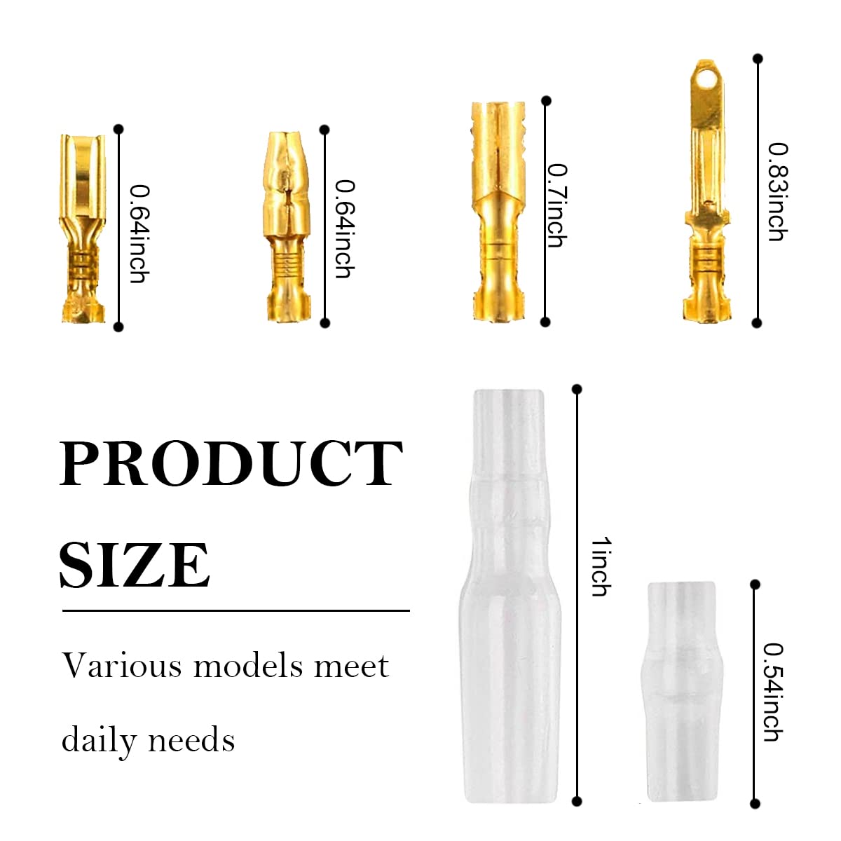 Gffg 720Pcs Automotive Electrical Wire Connectors Kit, 2.8Mm 2 3 4 6 9 Pin Automotive Electrical Wire Connectors Pin Header Crim