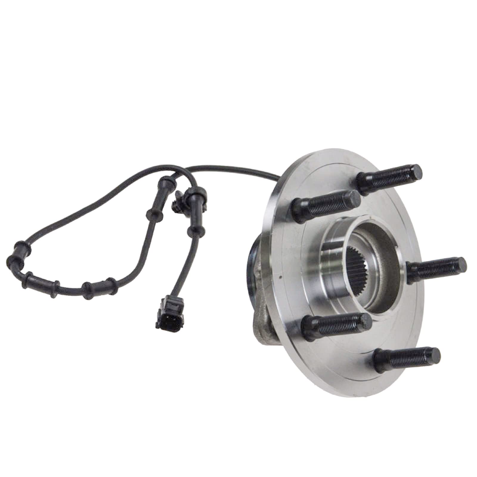 TRQ Front Wheel Bearing & Hub Assembly with ABS Sensor for 2002-2005 Dodge Ram 1500, Model BHA53945