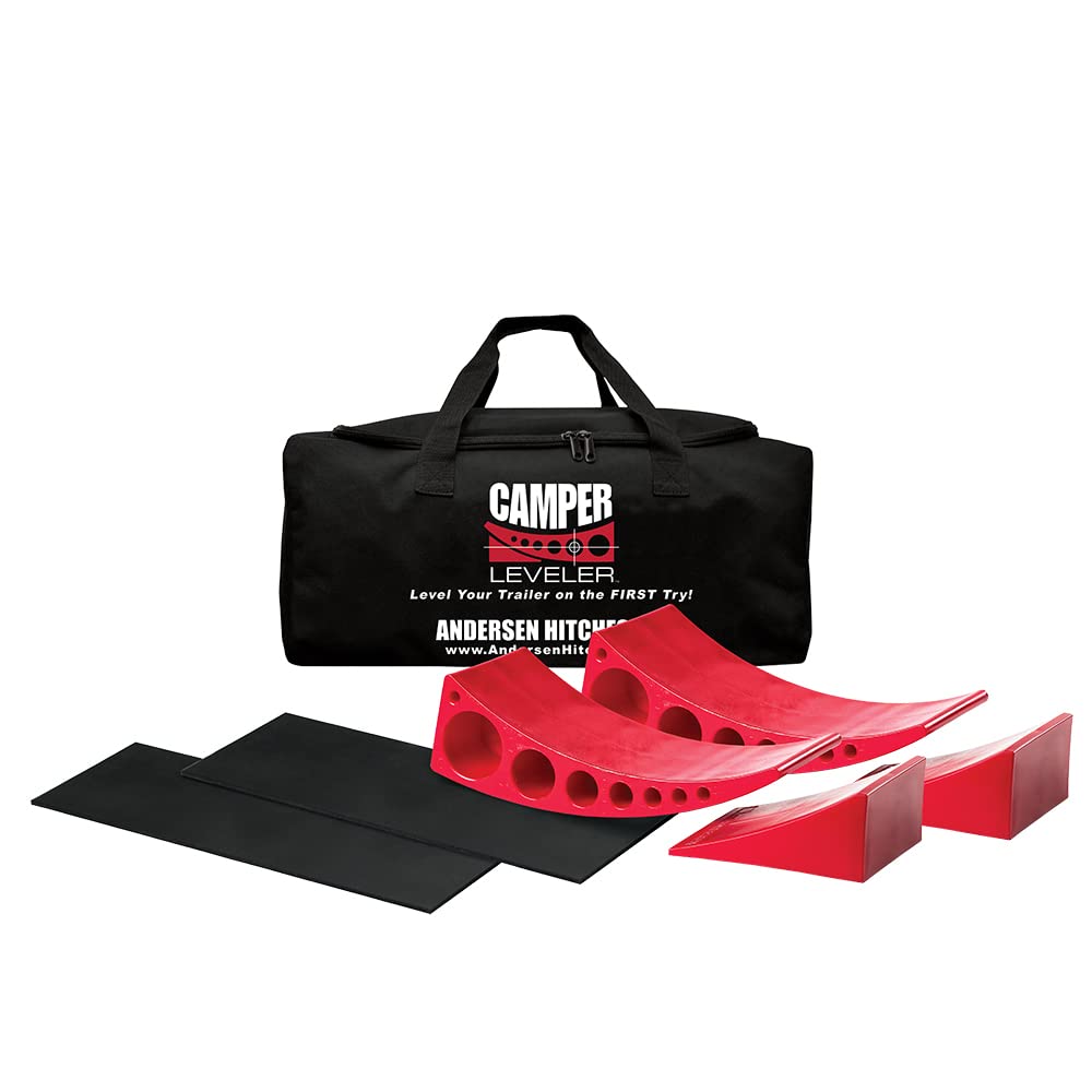 Andersen Hitches | 3604 2-Pack Camper Leveler Blocks W/Rubber Mats And Sturdy Bag W/Double Handles | Camper Leveling System | Ou