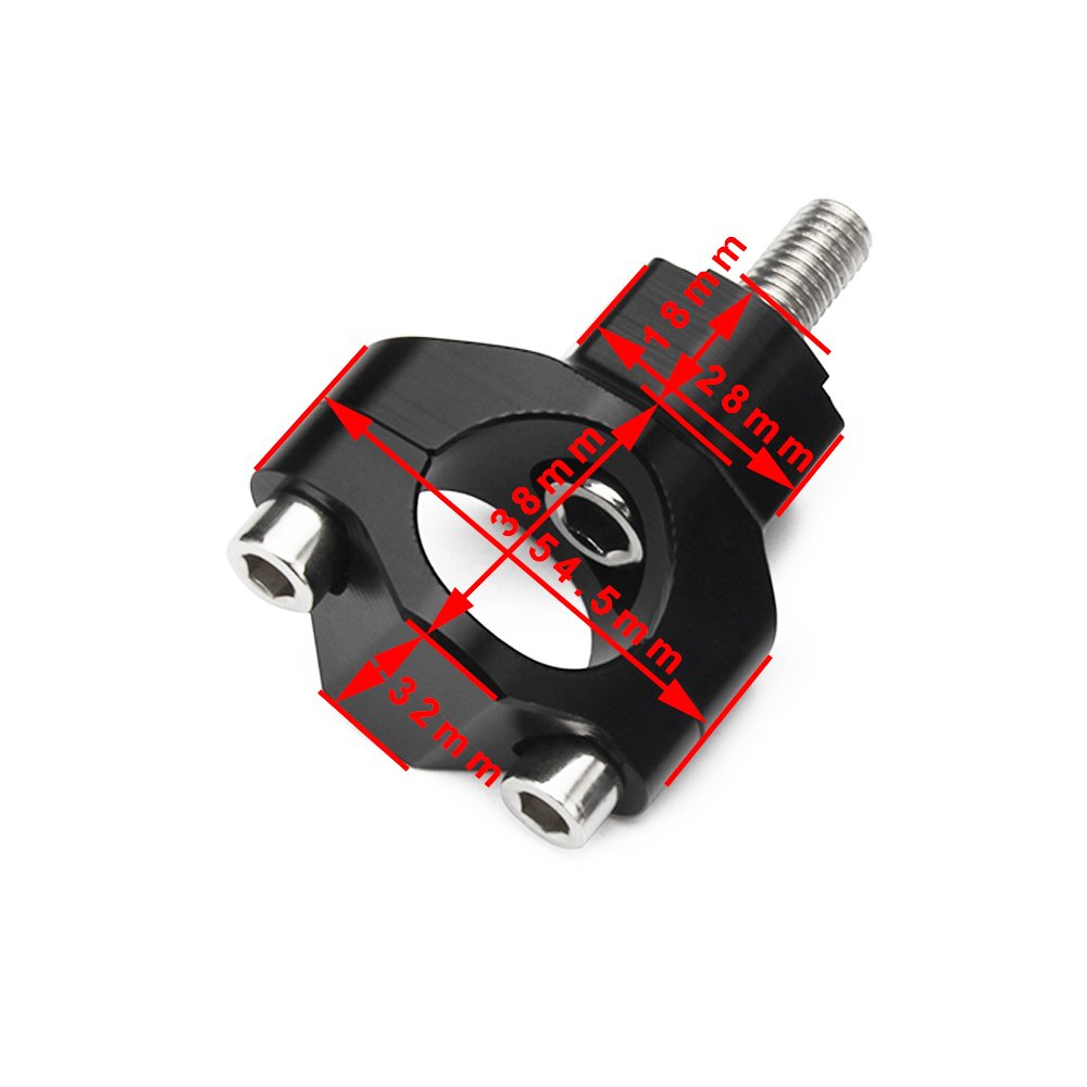JFG RACING Black 1 1/8'' 28mm CNC Aluminum HandleBar Fat Bar Risers Mounts Clamps For 125-530 SX SXF EXC EXCF XCW XCFW 00-16 Mot