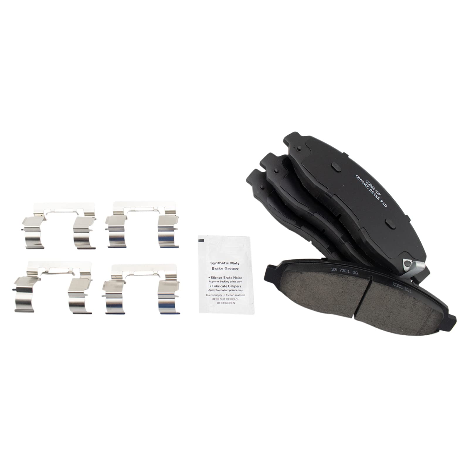 Trq Front Brake Pads Ceramic Compatible With 2003-2004 Dodge Dakota