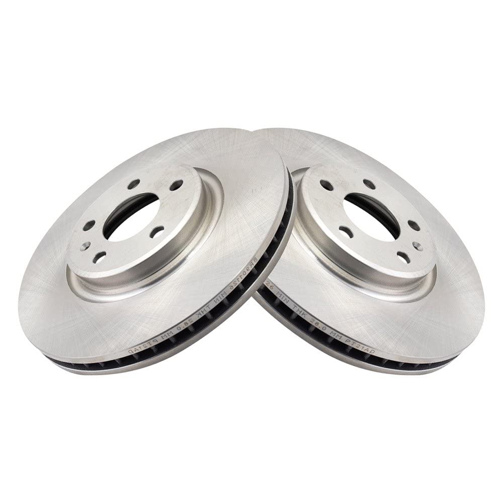 Trq Front Brake Rotors Set Vented Compatible With 2012-2016 Audi A4 A4 Quattro 2012-2014 A5 2012-2017 A5 Quattro 2012-2013 A6 20