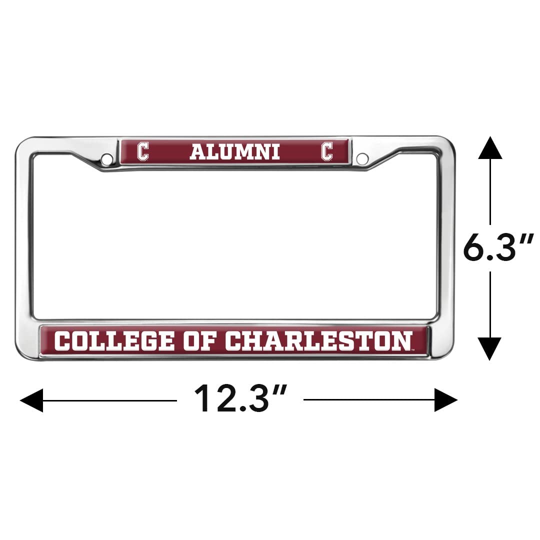 GRAPHICS & MORE College of Charleston Alumni Metal License Plate Frame - Full Size, One Size, Durable Metal, Team Spirit