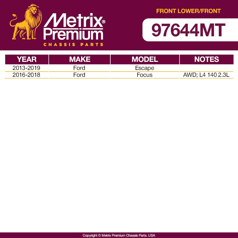 Metrix Premium Chassis Parts - 4 Pc Front Lower Control Arm & Front Sway Bar Stabilizer End Link Kit Fits 13-19 Ford Escape, 16-