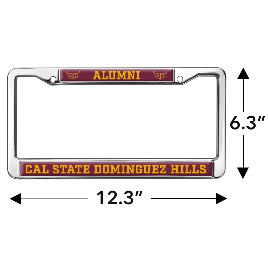 Cal State Dominguez Hills Alumni Logo Full Size Standard License Plate Metal Frame