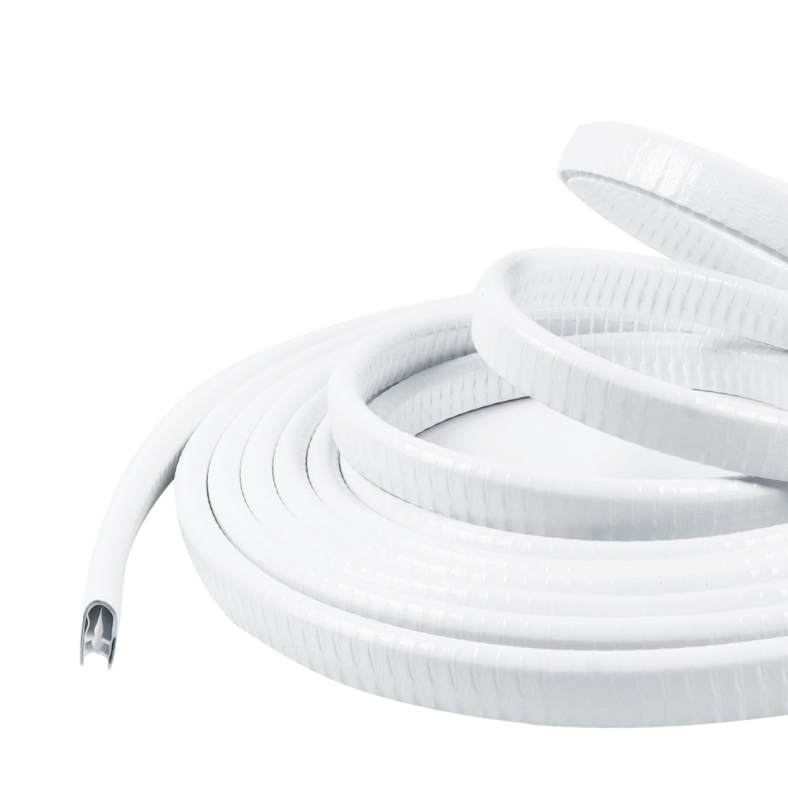 Goldwheel White Edge Trim U-Channel Rubber Trim Edge with Metal 1/2'' X 3/8'' - Fit Gap 3/64'' to1/4 Car Door Edge Sealing Strip
