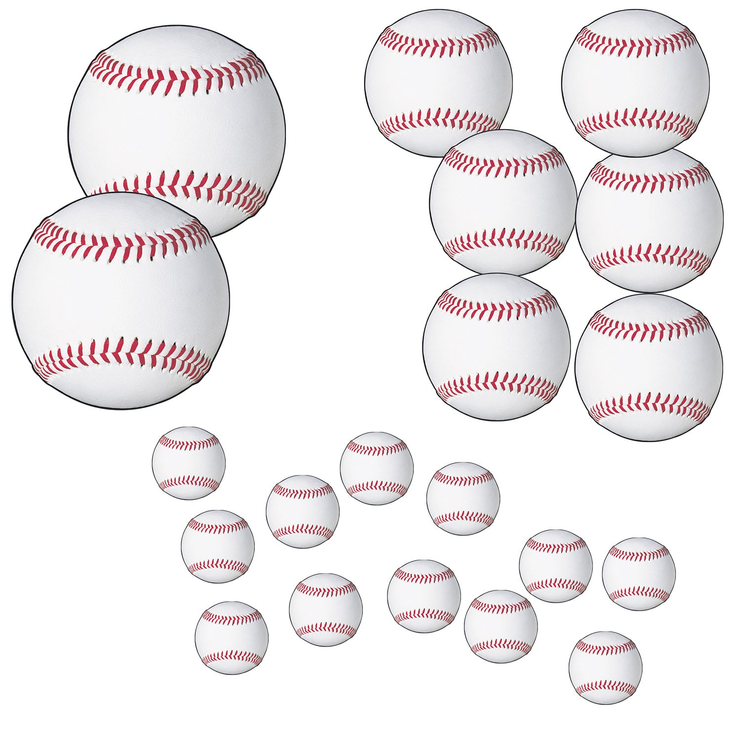 Baseball Cutouts, (Pack of 12)