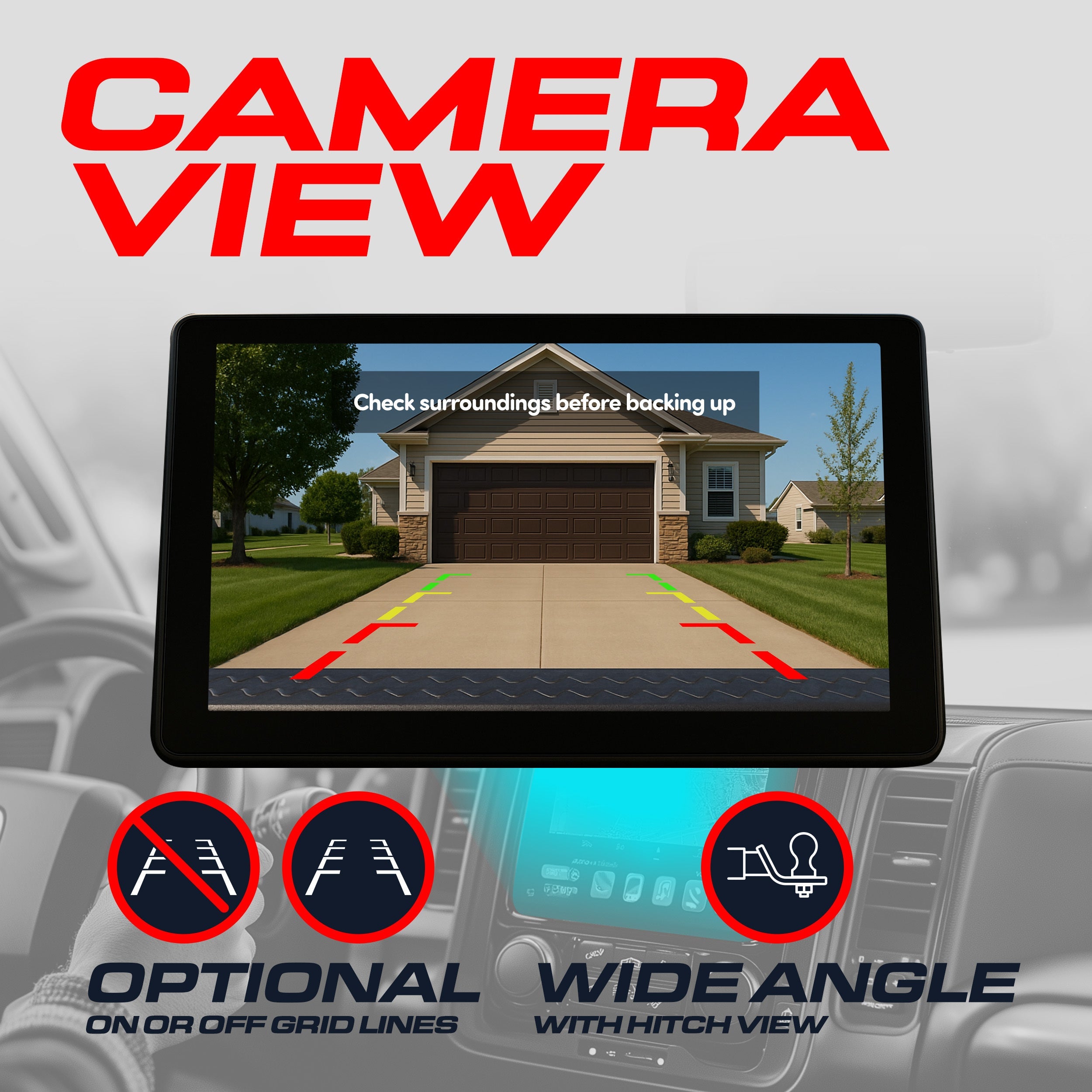 Ford Flex (2009-2012) Replacement Ford Emblem with Backup Camera