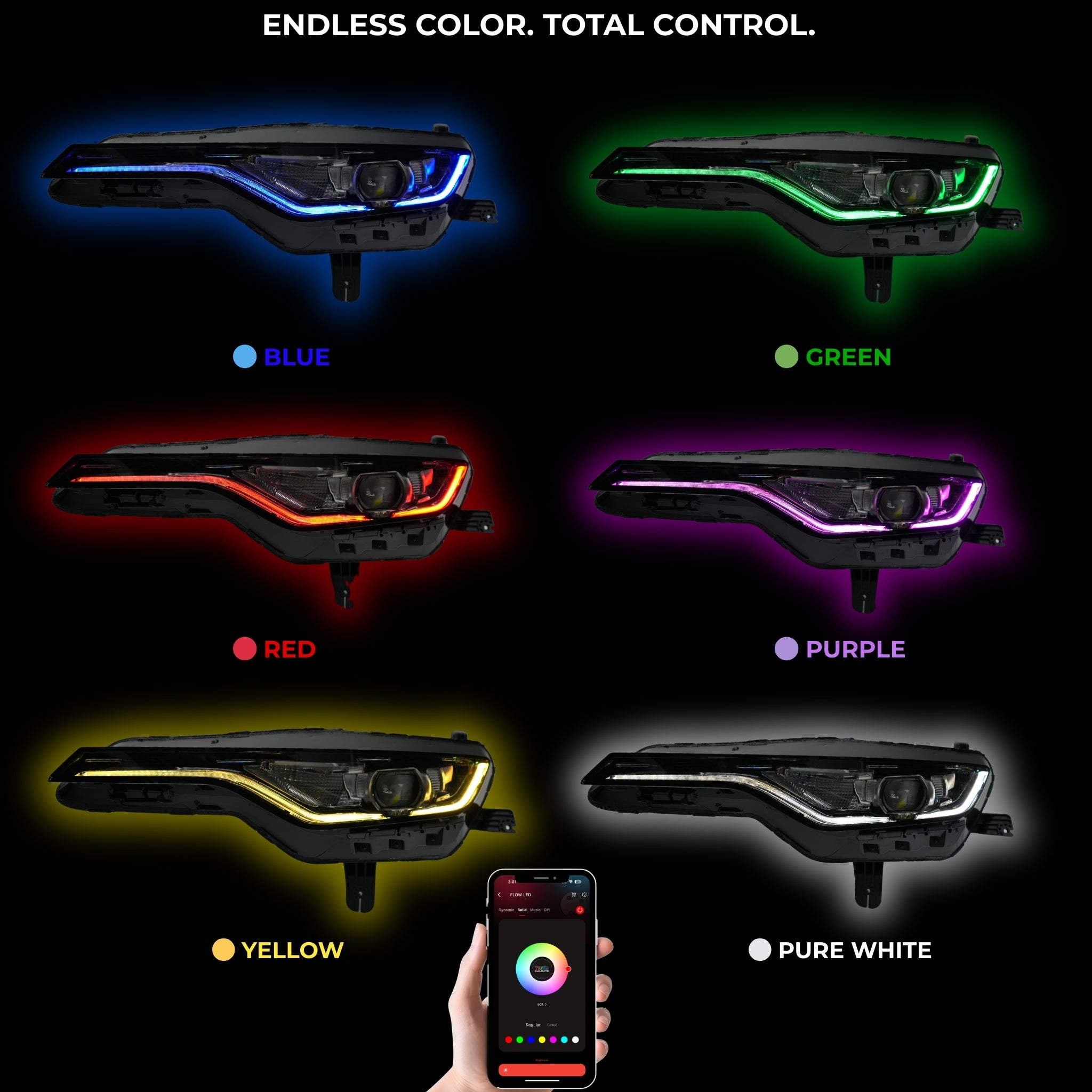 Chevrolet Camaro RS/SS RGBWA DRL Boards (2019–2024)