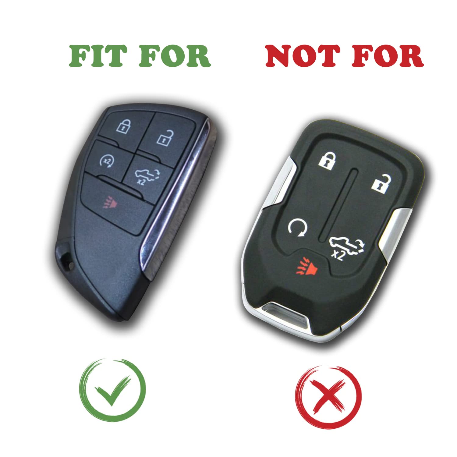 Tandrive Key Fob Cover For 2022 2023 2024 2025 Chevy Silverado 1500 Gmc Sierra 1500, 2024 2025 Silverado Sierra 2500Hd 3500Hd, S