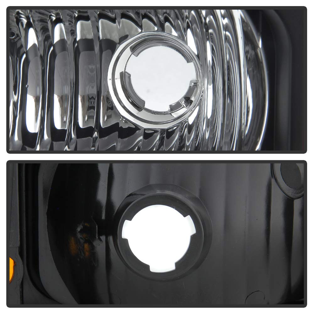 ACANII Black Housing Parking Lights for 2003-2006 Chevy Silverado 1500/2500/3500 - Left+Right Bumper Signal Lamps