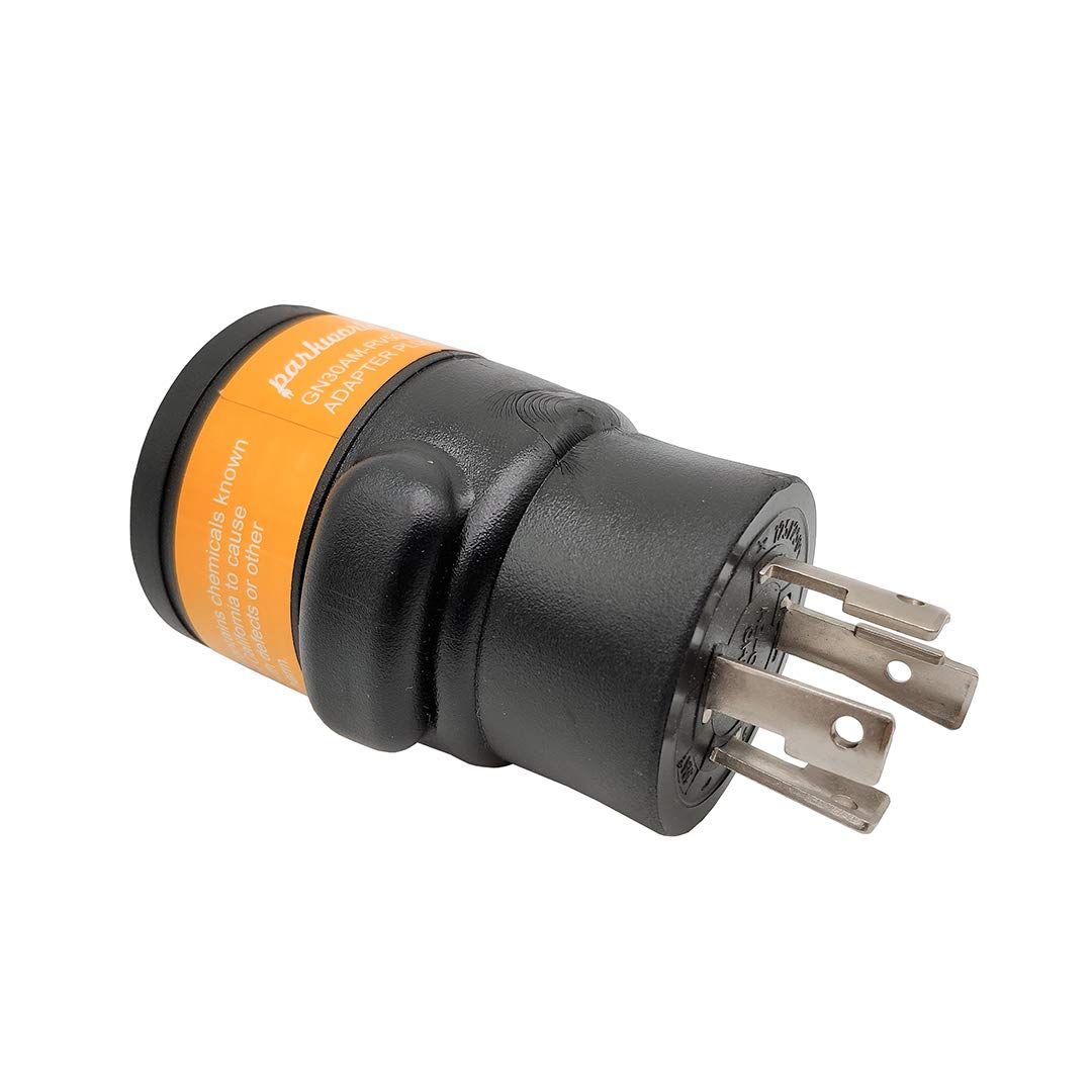 Parkworld 691944 Power Adapter 4-Prong Generator 30A Locking L14-30P Male to RV/EV 50 AMP 14-50R Female (Black)