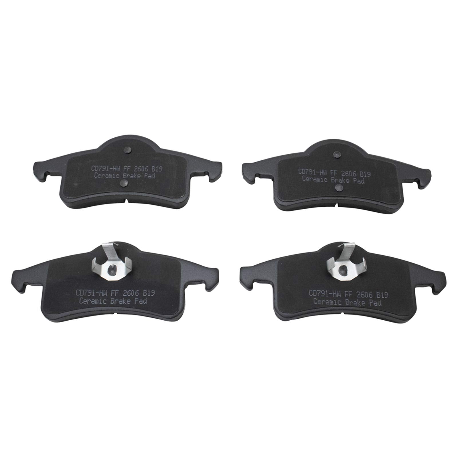 TRQ Rear Brake Pads Ceramic Compatible with 1999-2004 Jeep Grand Cherokee
