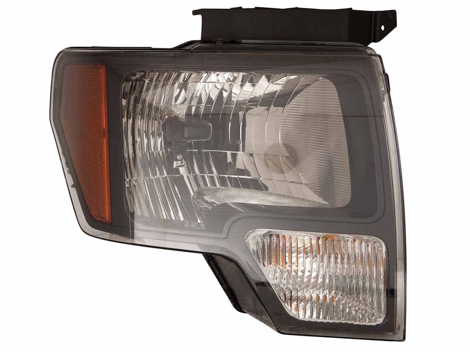Auto Parts Avenue APA Replacement Headlight Lamp for 2009 2010 2011 2012 2013 2014 F-150 with Bulb with Black Trim Passenger Rig