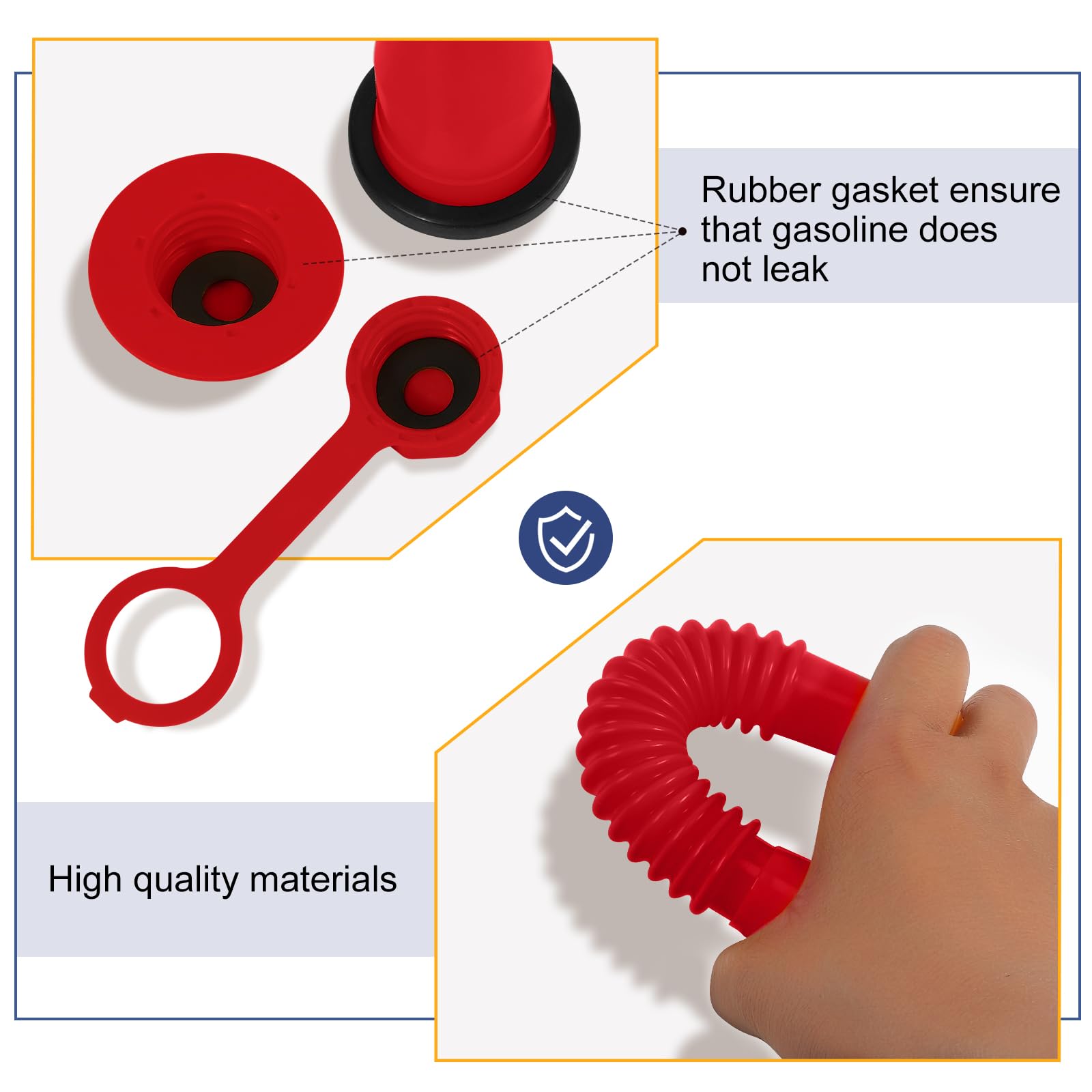 33 Pcs Gas Can Nozzle Replacement,Gas Can Spouts Fits 5 Gallon Gasoline Cans, With Flexible Nozzles, Screw Collar Caps, Thicker