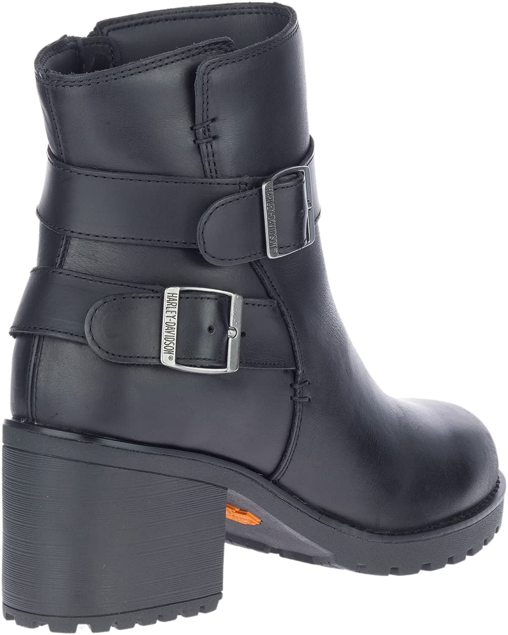 HARLEY-DAVIDSON FOOTWEAR Women's Lalanne Double Strap Motorcycle Boot, Black, 5.5