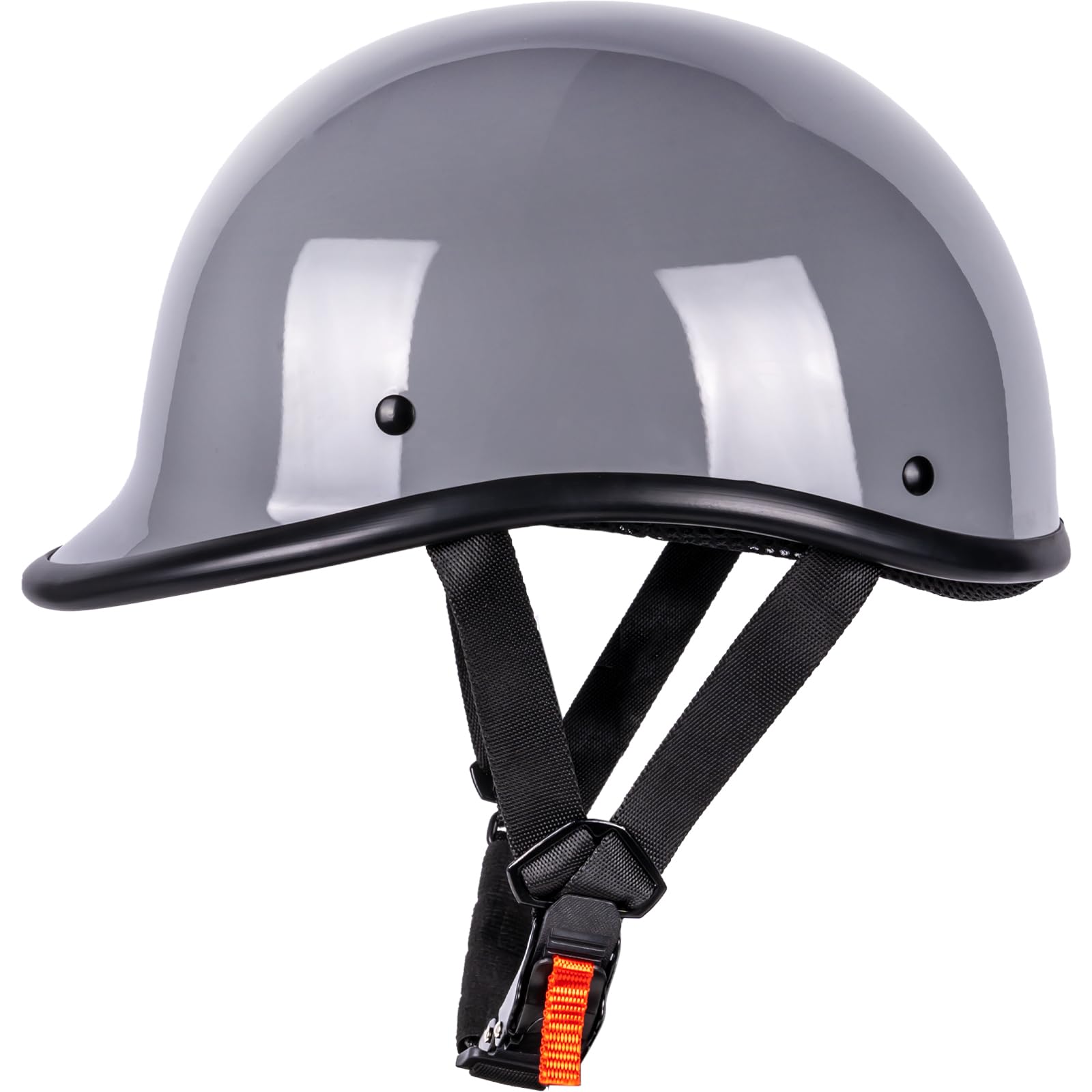 Yesmotor Vintage Motorcycle Half Helmet - Lightweight Low Profile Open-Face Half-Face Helmet - Dot Approved (Gray, L)