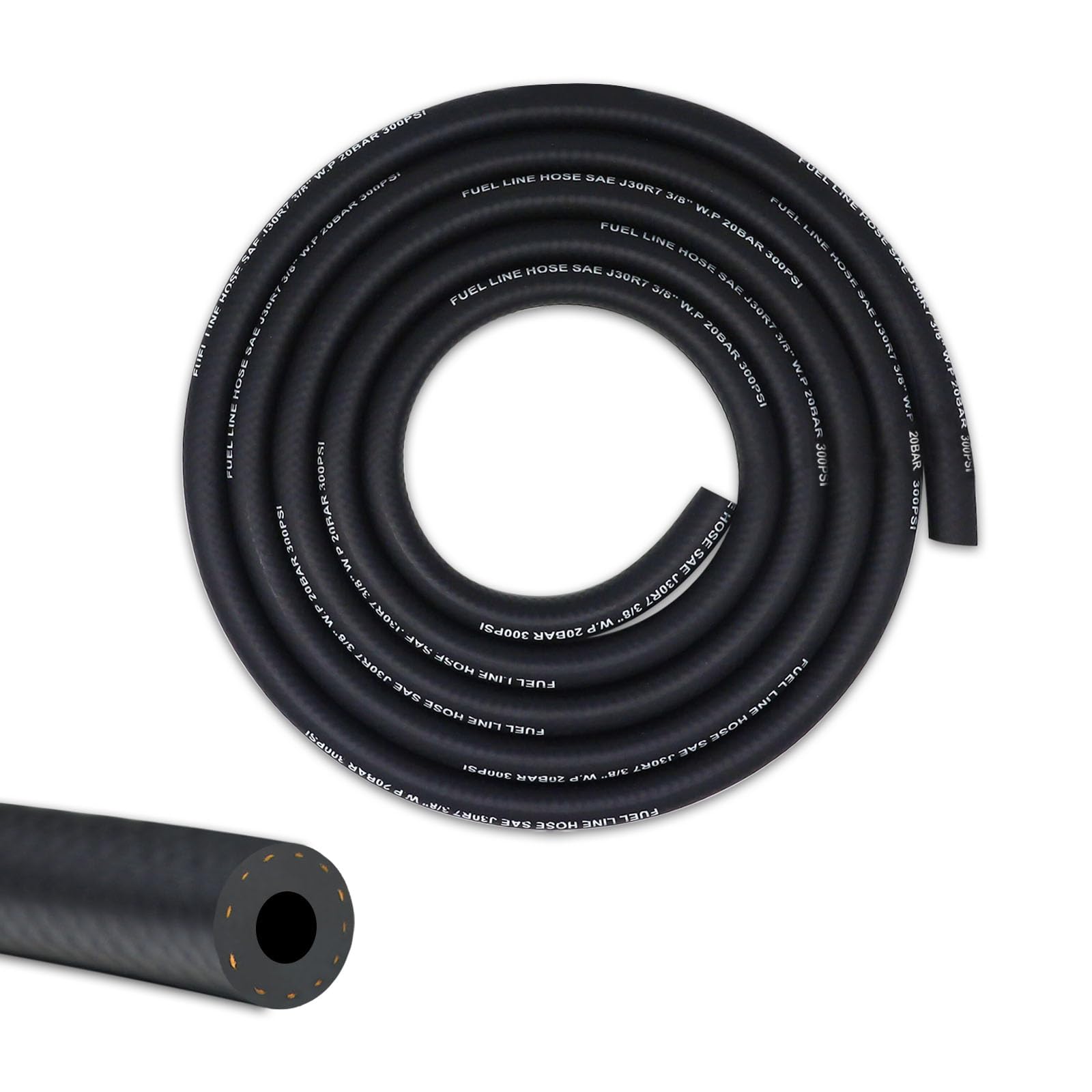 Vwtni 3/8 Fuel Line, Fuel Line Hose 10 Feet, Nbr Rubber Gasoline Tube.