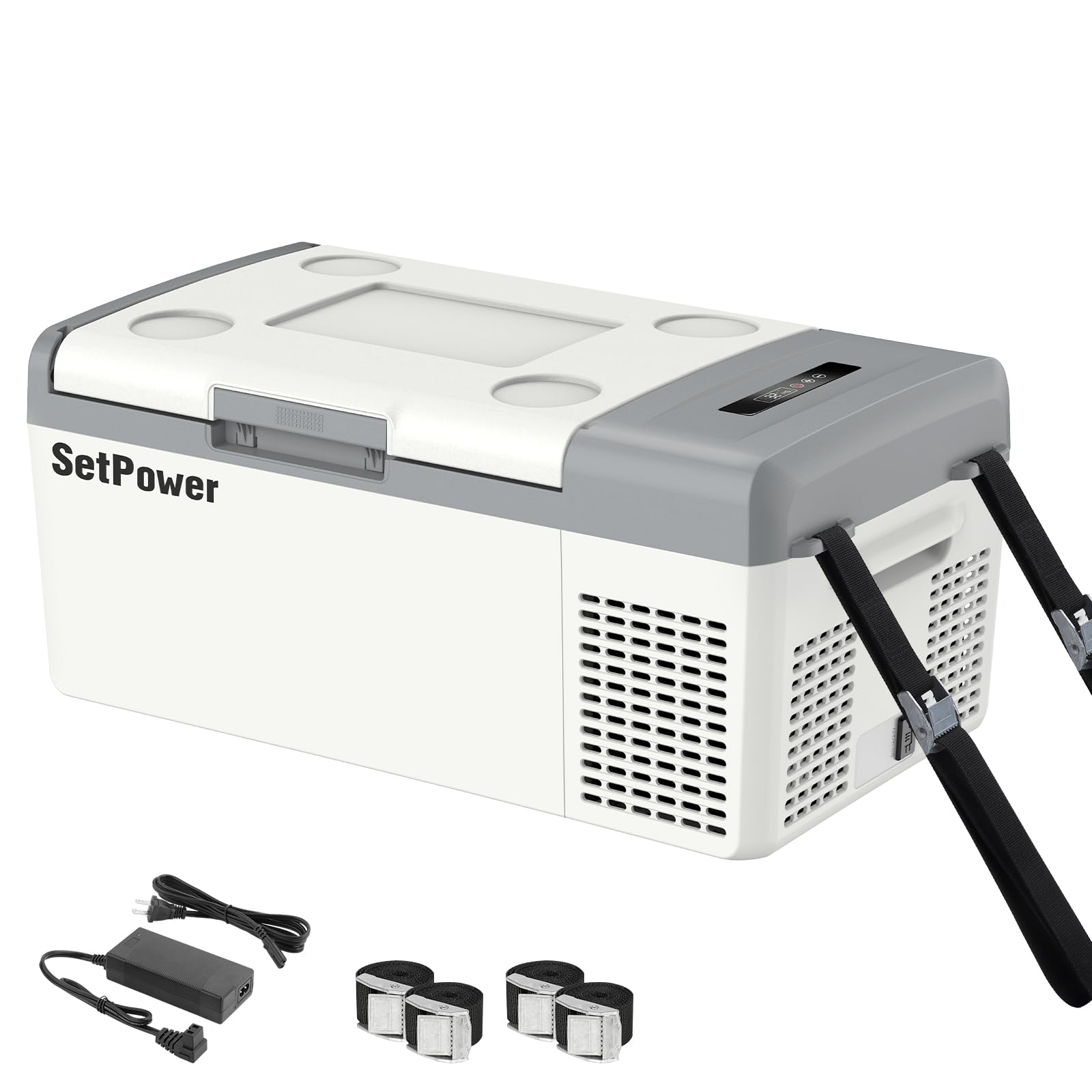 Setpower 12V Refrigerator Electric Coolers for Vehicles AC/DC, 15L/15.8QT Car Fridge Portable Freezer, Plug In Cooler, 12/24V DC