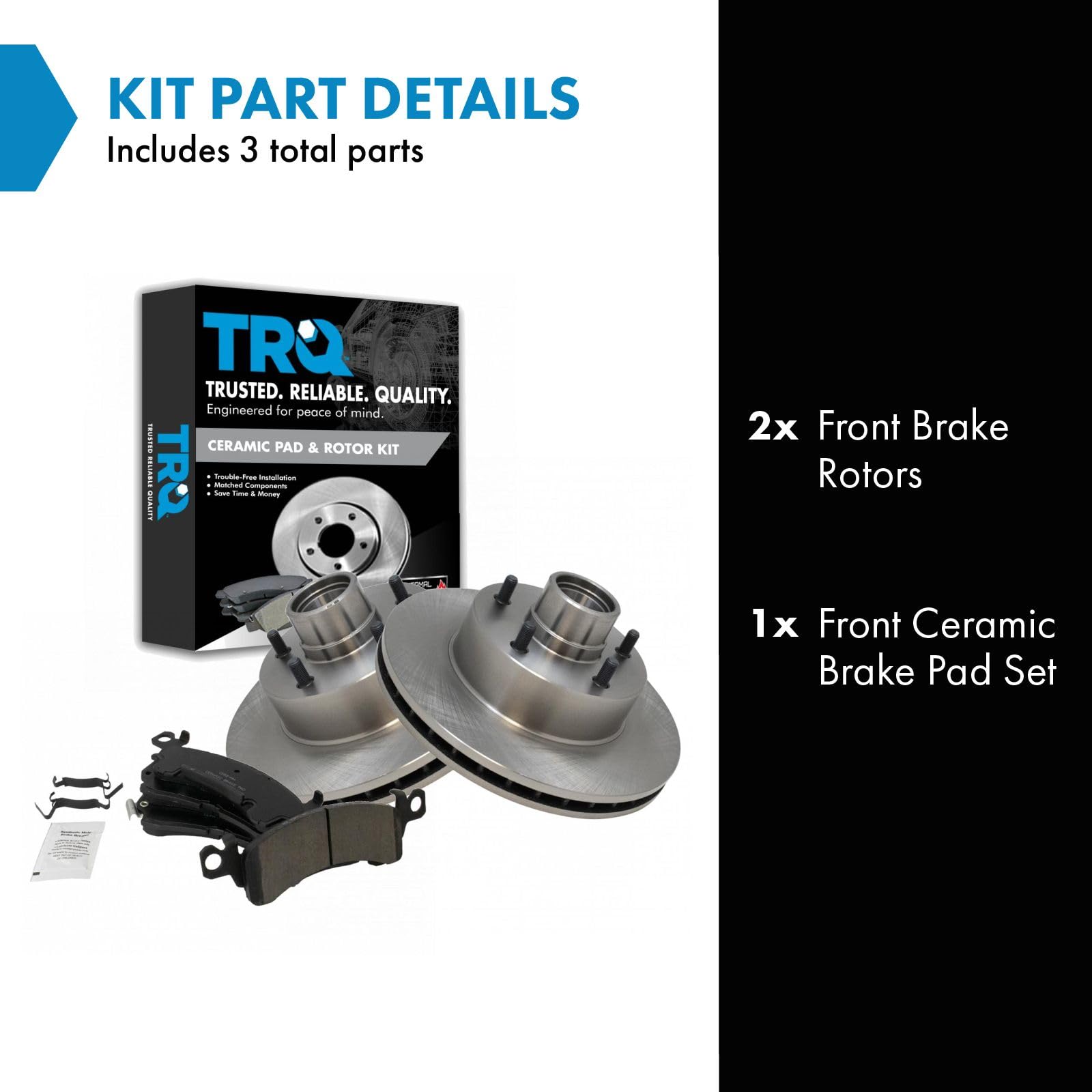 Trq Posi Ceramic Brake Pad & Rotor Kit Front For Chevy Pontiac Buick Olds