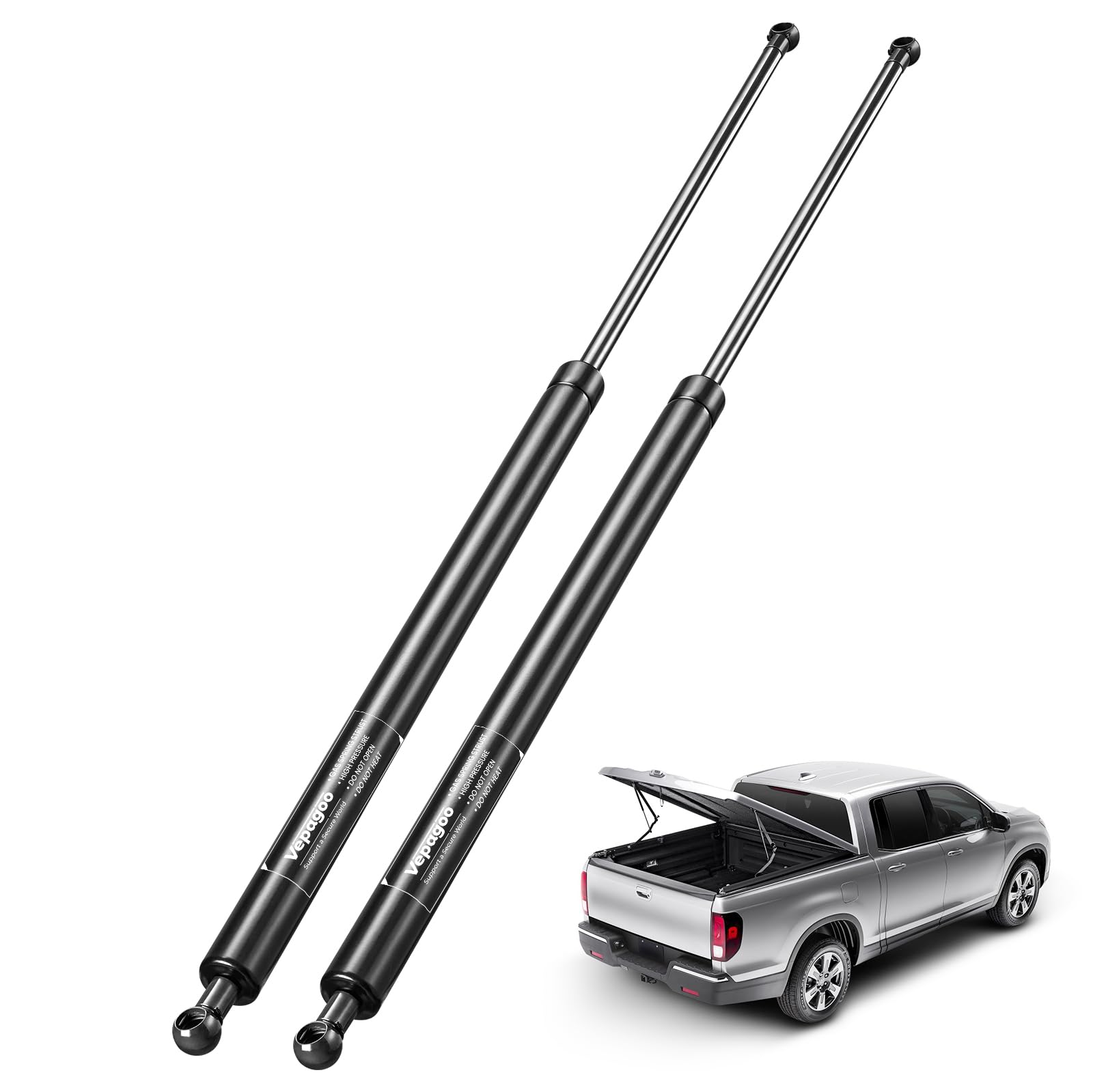 Vepagoo 100120 28 Inch 120Lb/534N Heavy Duty Lift Support Gas Shock Strut Spring For Truck Bed Tonneau Cover Trailer Cap Camper