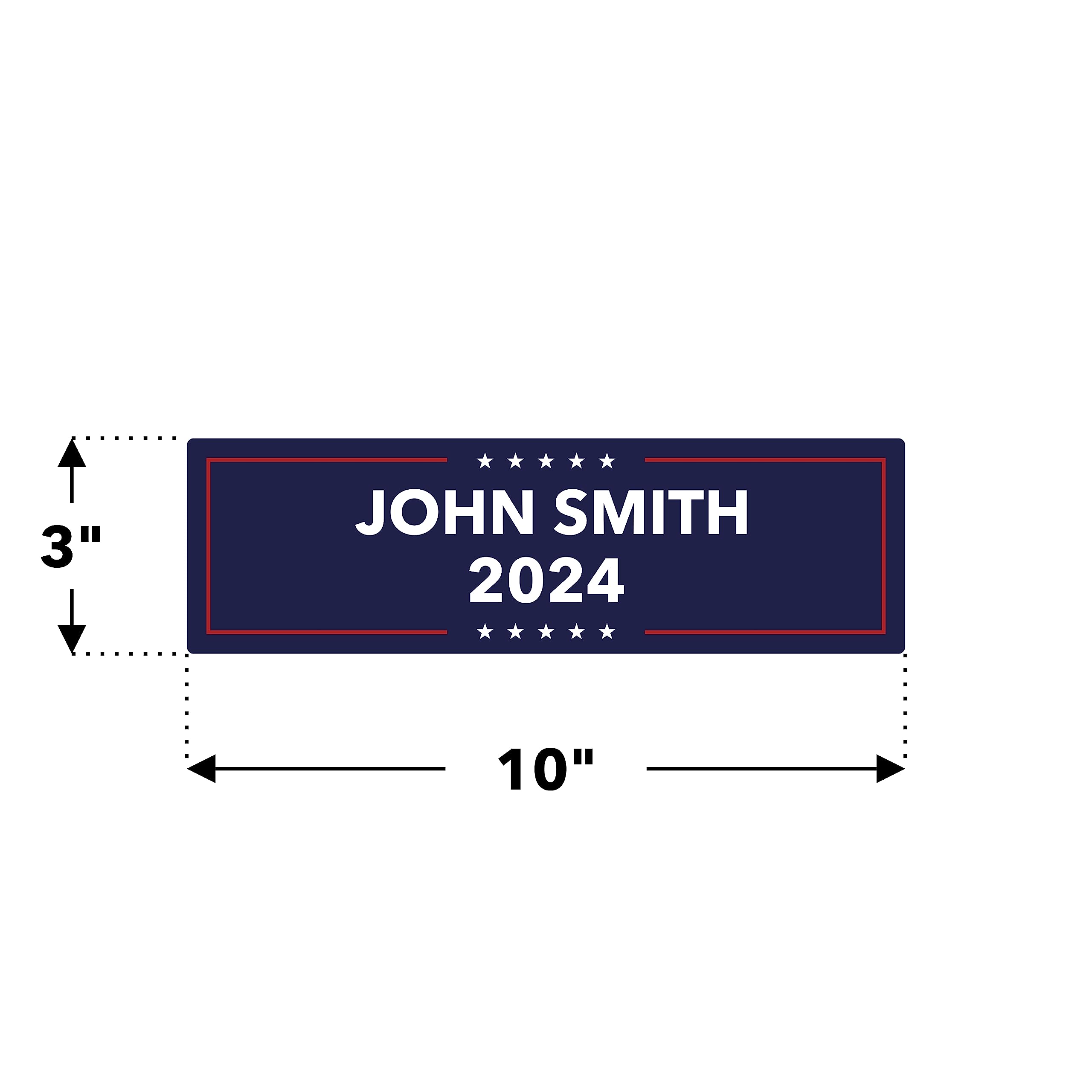 Custom Bumper Stickers For Cars - Personalized Bumper Stickers For Cars, Trucks And Other Vehicles - 3    X 10    (1-1000 Sticke