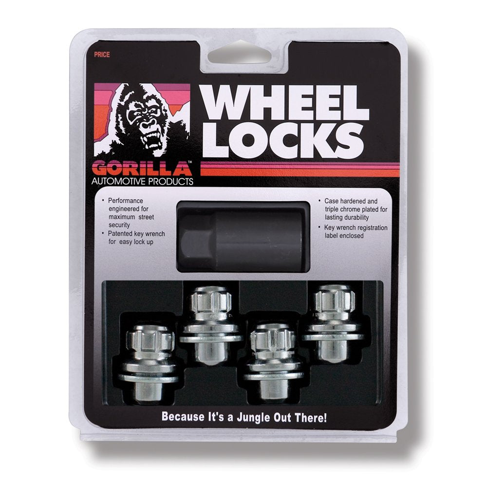 Gorilla Automotive 73631T Toyota O.E. Wheel Locks, Chrome, 12mm x 1.50 Thread Size