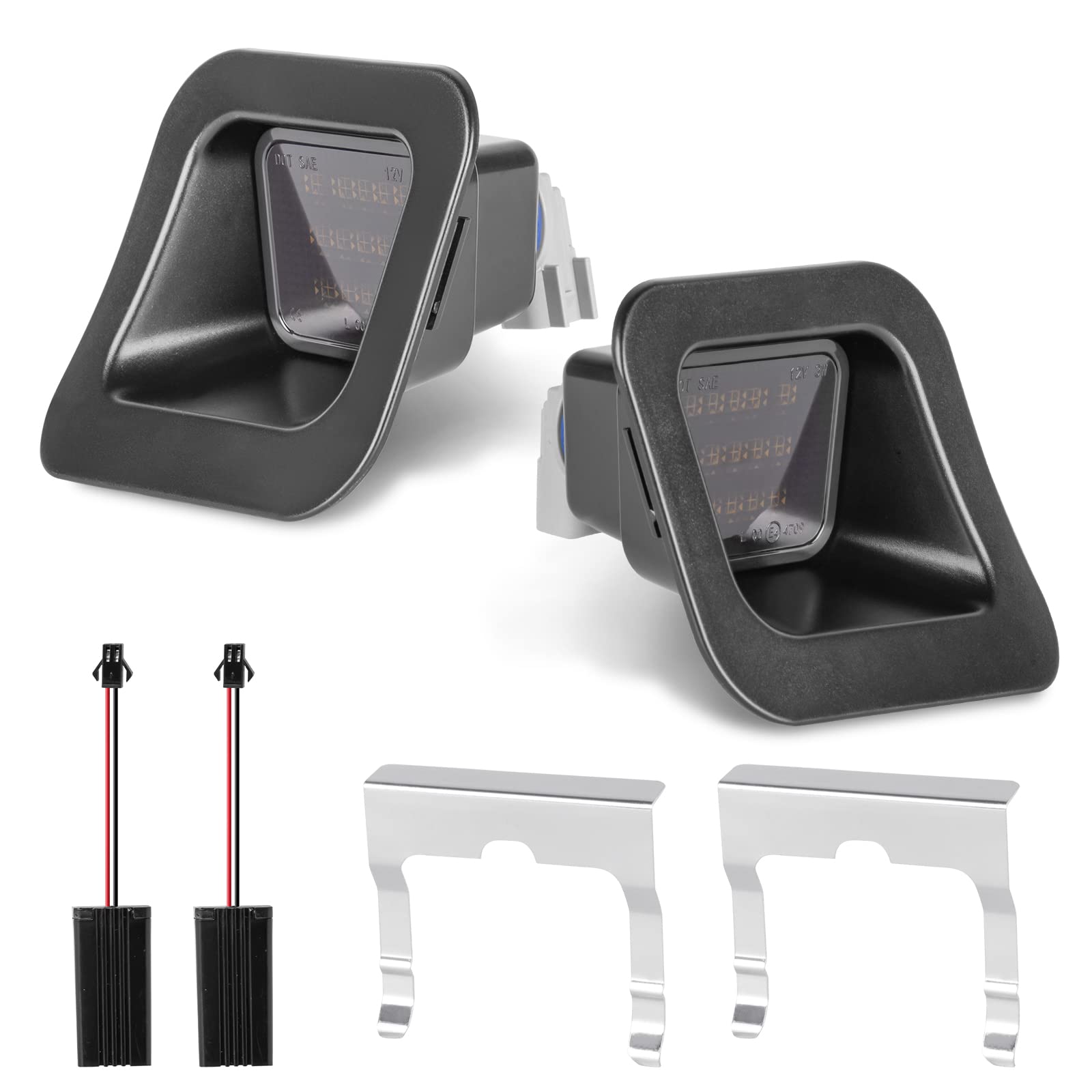 Led License Plate Lights With Metal Retainer Clips For 2003-2018 Dodge Ram 1500 2500 3500 Rear Bumper Tag Lamp 2Pcs, 6000K White