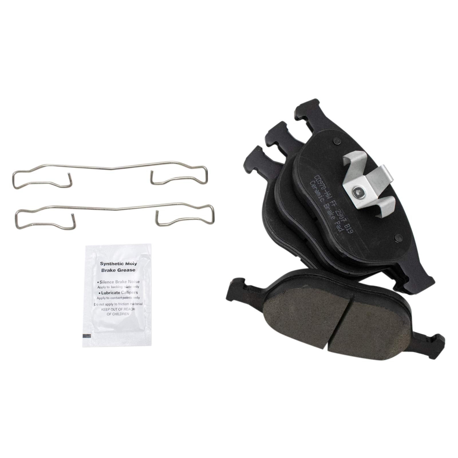 Trq Front Brake Pads Ceramic Compatible With 2002-2004 Ford Focus 2010-2013 Transit Connect